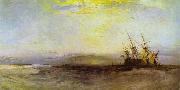 J.M.W. Turner A Ship Aground. oil on canvas